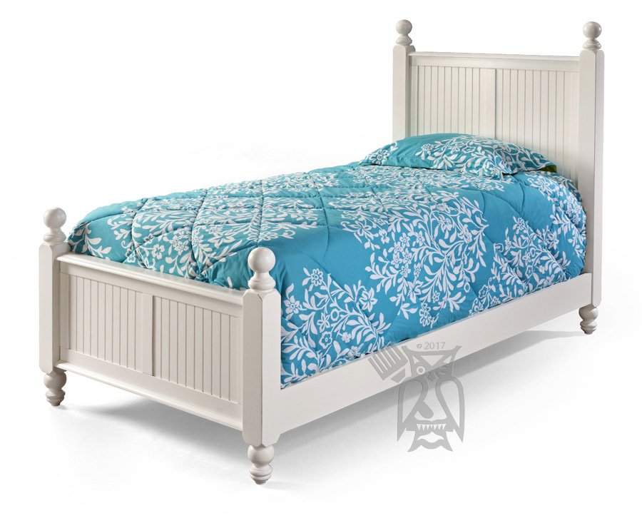 Solid Parawood Wood Cottage Style Twin, Twin Bed Frame Head And Footboard