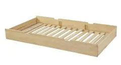 Solid Wood Framed Trundle Bed in Natural Finish