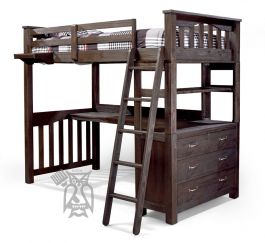 Highlands loft bed with desk store