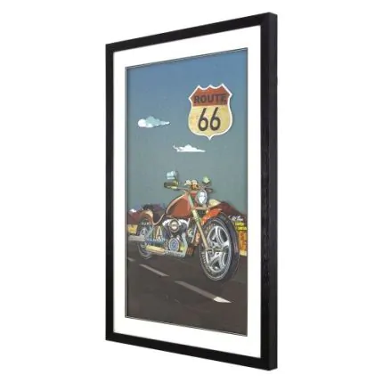 Yosemite Home Decor Motorcycle On Route 66 Wall Art - Thumbnail 3