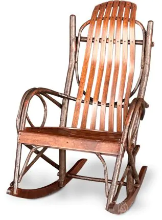 Amish Crafted Solid Hickory & Cherry Wood Bentwood Rocking Chair