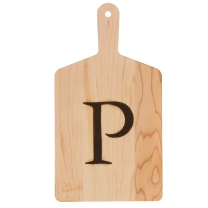 Solid Maple Wood Monogrammed Cheese Board