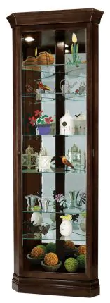 Dustin Corner Curio Cabinet In Espresso