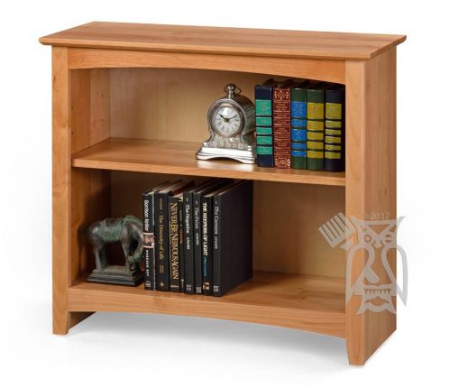 Solid Alder Wood Shaker Bookcase 30 X, Alderwood Brown 3 Shelf Bookcase