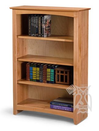 Solid Alder Wood Shaker Bookcase 30 X, 36 X 48 Oak Bookcase