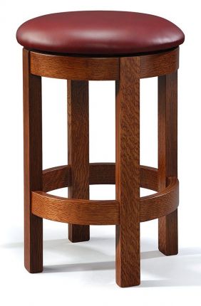 Amish Crafted Solid Quartersawn Oak, Amish Made Wooden Bar Stools