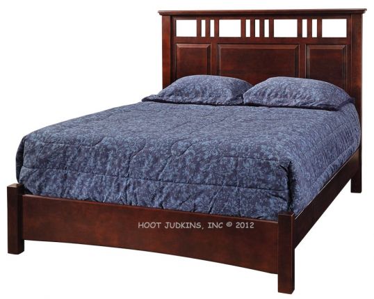 Solid Maple Wood Queen Sunrise Bed, Maple Wood Queen Headboard