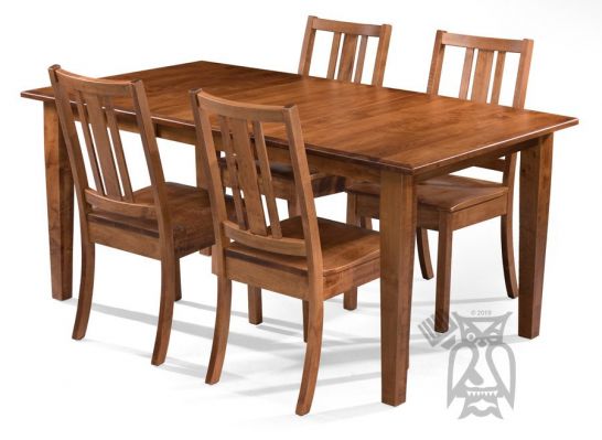 Amish Crafted Solid Maple Wood 66 Long, Dining Room Chairs With Maple Legs