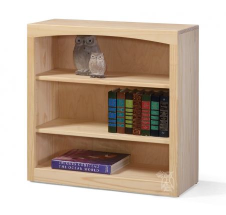 Solid Pine Wood Unfinished Modern Style, Unfinished Wood Bookcase With Doors