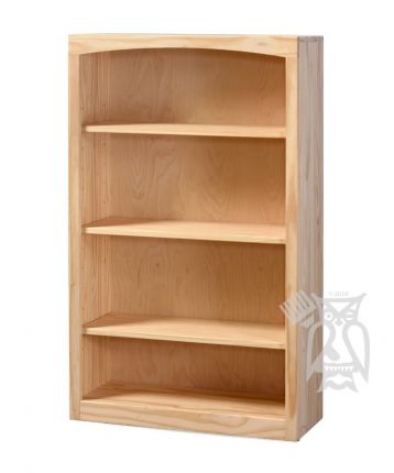 Solid Pine Wood Unfinished Modern Style, 36 X 48 Oak Bookcase