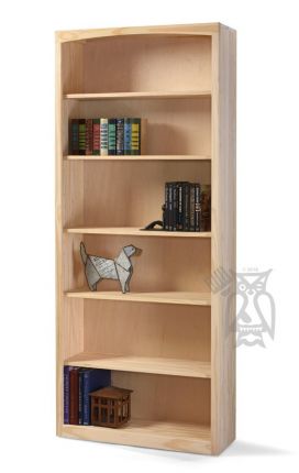 Solid Pine Wood Unfinished Modern Style, Solid Wood Bookcase Made In Usa