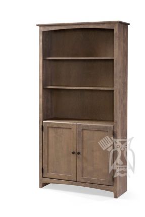 Solid Alder Wood Shaker Bookcase With, Better Homes And Gardens Crossmill Bookcase With Doors Multiple Finishes