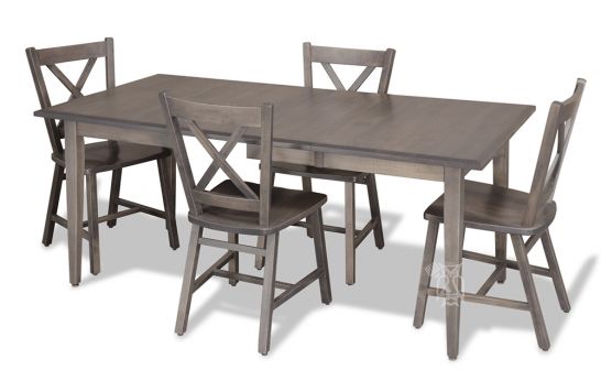Amish Crafted Solid Brown Maple Wood, Solid Maple Dining Room Table And Chairs Set