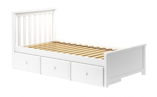 Solid Wood Framed Under Bed Storage, Solid Wood Twin Bed Frame With Storage Drawers