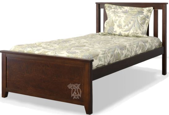 Solid Wood Framed Dublin Twin Bed In, What Color Headboard With Espresso Furniture