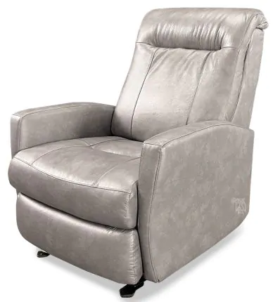 Coast Upholstered Leather Power Recliner Office Chair Dual Motor / Black