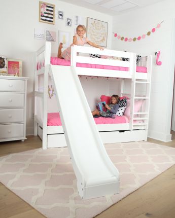 Solid Wood Framed Jolly Medium Height, Hickory Bunk Beds