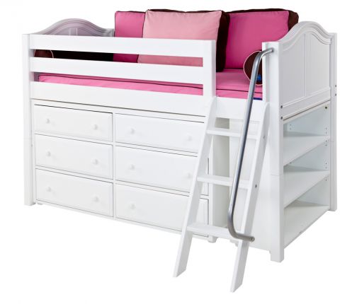 Solid Wood Framed Kicks Kicks2 Low, Bunk Bed With Cubby Underneath