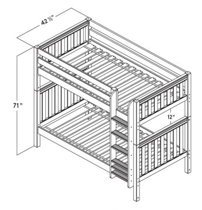 Solid Wood Framed Tall Twin Over, Mainstays Bunk Bed Instructions Pdf