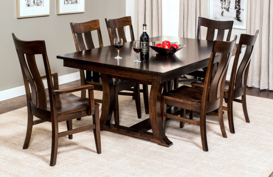 Amish Crafted Solid Cherry Wood, Hickory Chair Ingold Dining Table