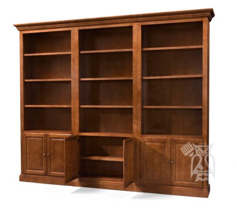 California Made Maple Wood Madison, Modern Bookcase Wall Unit