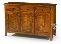 Amish Crafted Solid Character Cherry Wood Shenandoah 3 Door Sideboard Buffet in Michaels Finish