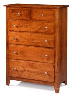 Amish Crafted Solid Character Cherry Shenandoah 6 Drawer Chest in Michaels Finish