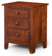 Amish Crafted  Solid Character Cherry Wood Shenandoah 3 Drawer Nightstand in Michaels Finish