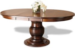 Amish Crafted Solid Maple Ziglar 72" Extension Round Table in Asbury Finish