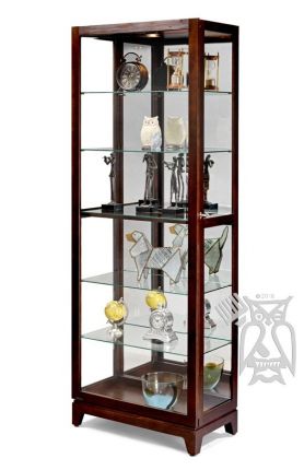 Howard Millerluke Contemporary Display Curio Cabinet Cherry Bordeaux