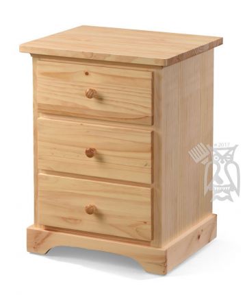 Mako Chests For Kids Solid Pine Polo 3 Drawer Nightstand