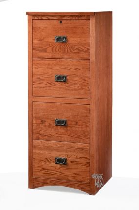 Odc Products Oak Wood Mission Four Drawer File Cherry Office