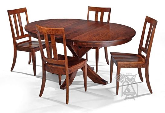 Hoot Judkins Furniture Simply Amish Amish Crafted Solid Premium Cherry Wood Modern Farmhouse Parkdale Dining Kitchen Set