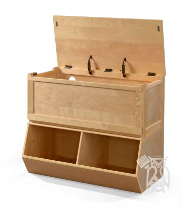 natural wood toy box