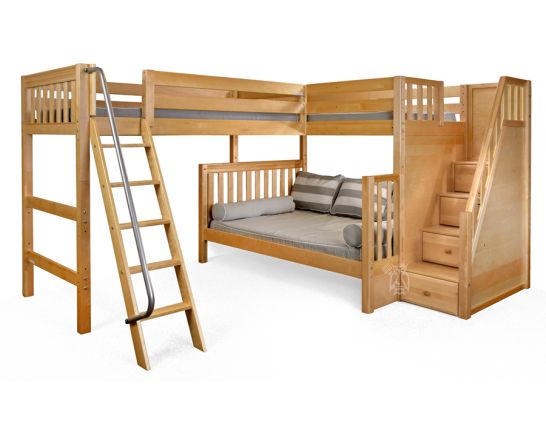 wood bunk beds twin over full